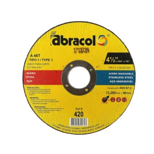 Disco de Corte para Metal 4 1/2" Abracol